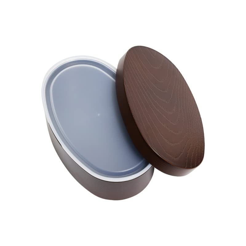 Tanaka Chopsticks Shop Wood Grain Lunch Box, Wappa Design (Oval