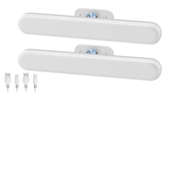 KUAEAY Luz de Espejo Tocador 2 Pack, Lámpara de Espejo