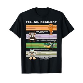 Italian Brainrot Meme Funny Compilation Character Gen Z Kids T-Shirt