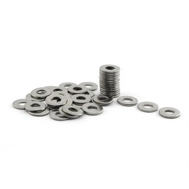 PZRT 40pcs M5 304 Stainless Steel Flat Washer Adjustment Hardware Fitting Accessories Metal Gasket for Bolts & Screws