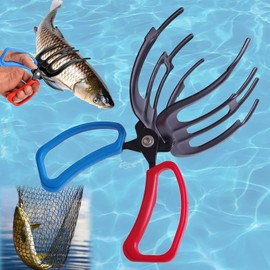 Aewrtet 3 Claw Fish Gripper, Fishing Pliers Gripper, 2025 New Multifunctional Metal Fish Control Clamp Forceps, for Catch Most Freshwater Fish Fishing Accessories (3 Claw Fish Gripper)