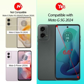 YHXMARSCAN Screen for Motorola Moto G 5G 2024 LCD Display Replacement for Moto G 5G 2024 XT2417 Incell Touch Screen Digitizer Assembly(Black with Frame)