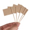 Senkary 100 Pack Blank Toothpick Flags Kraft Paper Food Signs