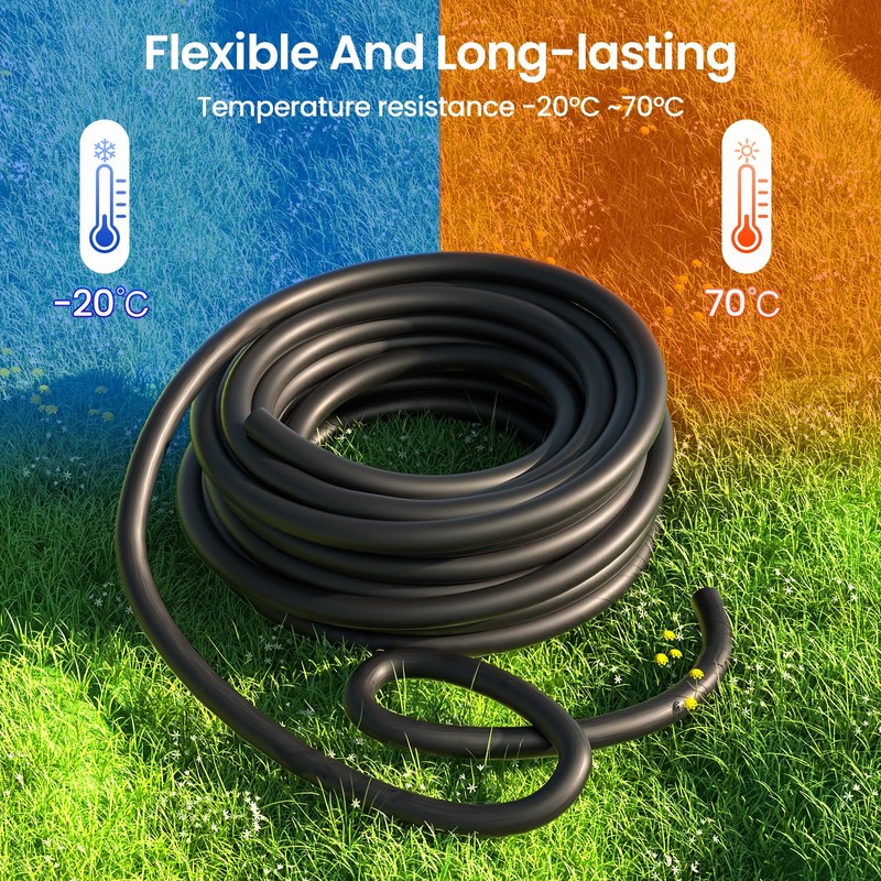 MIXC 50 FT 1/2 Inch Drip Irrigation Tubing Kit:Premium Garden