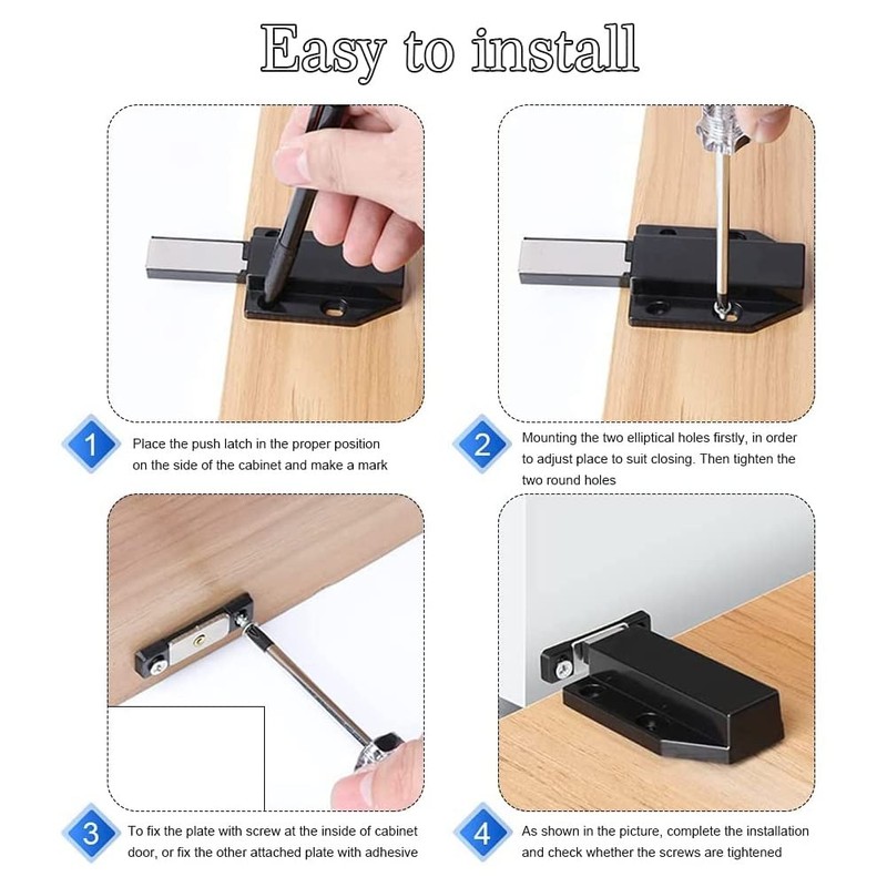 Kopinma Push Latch Heavy Duty 4 Pack Push to Open