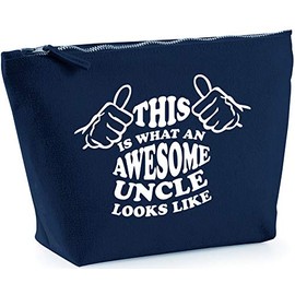 Hippowarehouse This is what an awesome uncle looks like printed make up cosmetic wash bag 18x19x9cm