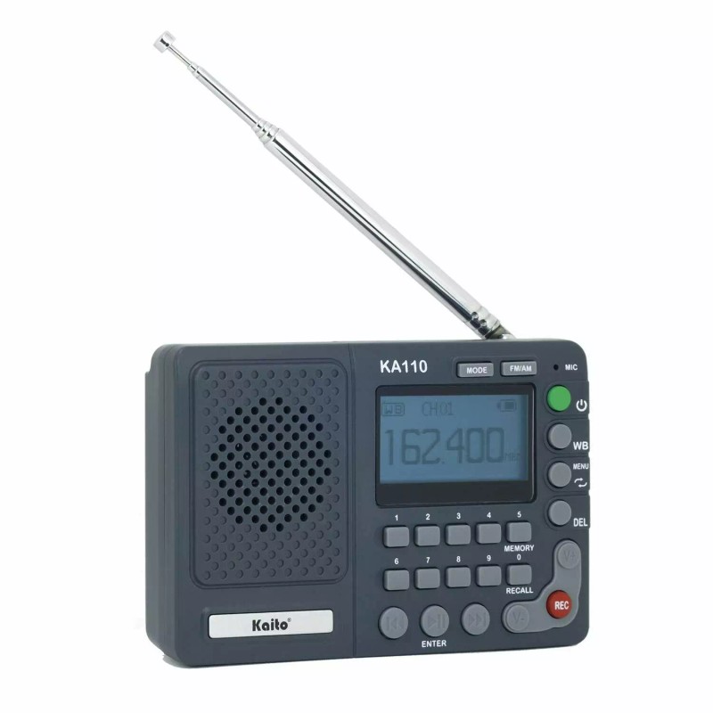 Kaito KA110 Compact Digital AM/FM NOAA Weather Radio and MP3