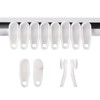 White Traverse Rod Slides Curtain Track Glider Hooks for Curtains(50