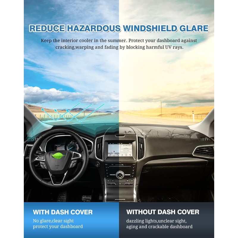 FIILINES Dash Cover for Ford Edge 2015-2025, Dashboard Cover Edge