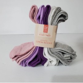 Unbranded Women's Socks 6 Pair Pack Multicolor Cozy Socks 1 Size Fits Most Crew Socks New