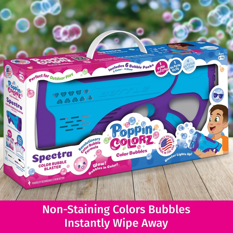 South Beach Bubbles Spectra Color Bubble Blaster Light Up Bubble
