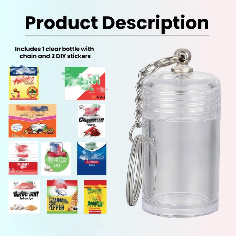 Mini Slap Ya Mama Seasoning Keychain Bottle – Refillable 1.8in