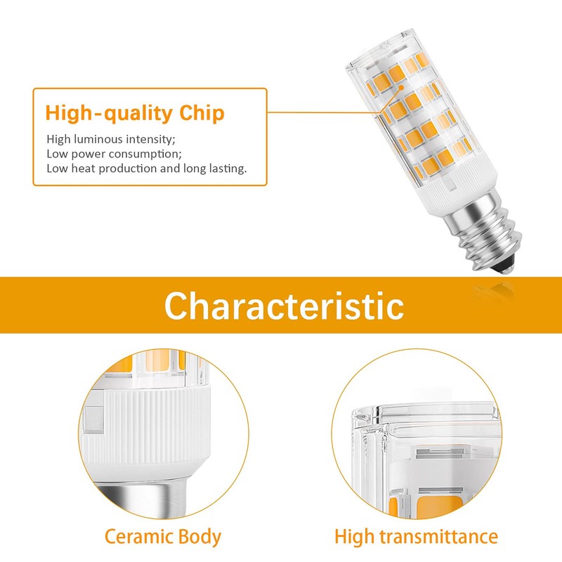 DiCUNO E12 LED Bulb 4W (40W Equivalent), Warm White 3000K