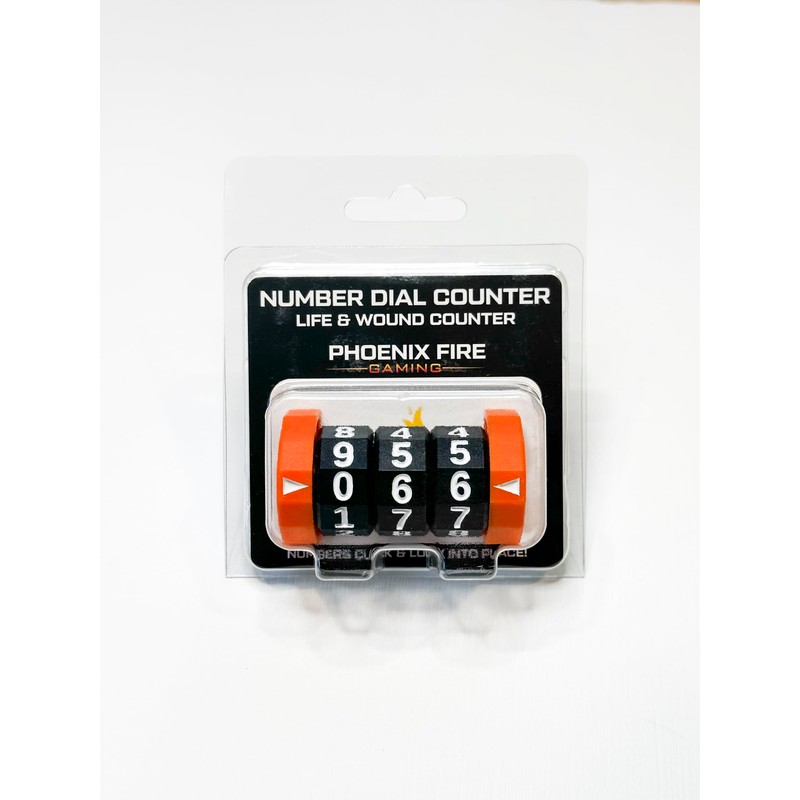 Life Counter/Wound Counter - Number dial - Three Dial Orange
