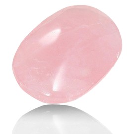 GOKTRO Rose Quartz Crystal Palm Stone - Pocket Massage Worry Stone for Natural Body Chakra Balancing & Energy Healing Therapy - Premium Quality Crystal for On-The-Go Relaxation and Wellness