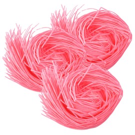 Edible Pink Candy Grass, Fruit Flavored Cake and Cupcake Toppers, Basket Stuffers, Pack of 3 (Strawberry)
