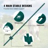 5 Feet Heavy-Duty Green Metal Fence Posts 10-Pack T-Post for