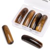 BEADIA Natural Curved Yellow Tiger Eye Stone Beads 36x10mm 4pcs