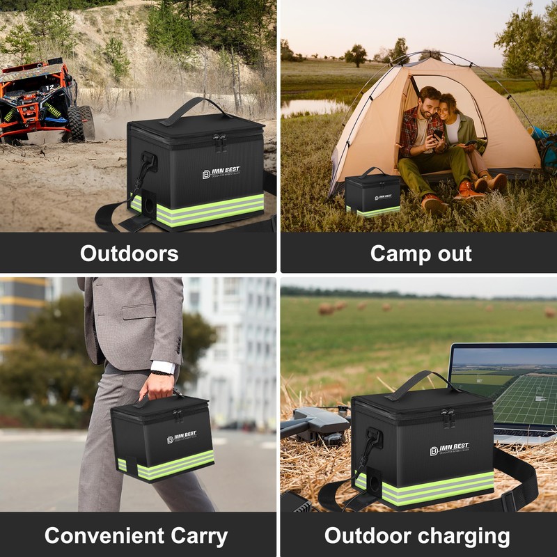 ImnBest Lipo Safe Bag Fireproof, Explosion-proof Bag, Large Capacity, Fireproof