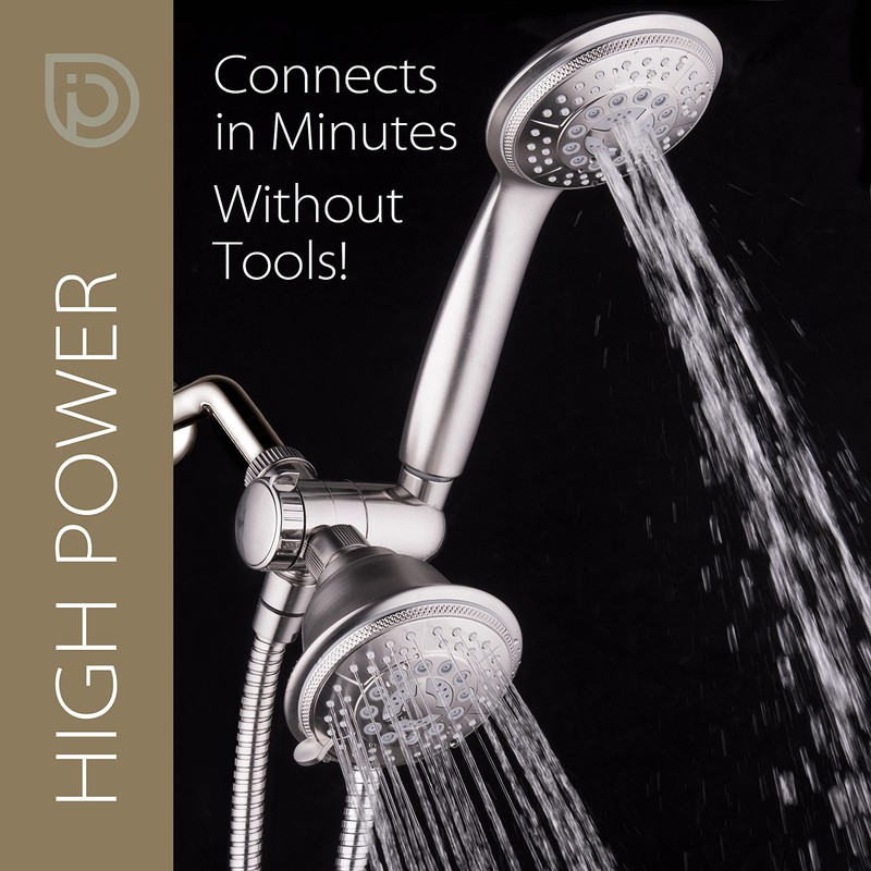 Hydroluxe For California High Pressure 24-setting Handheld & Rain Shower