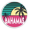 2 x 10cm Bahamas Vinyl Stickers - Caribbean Travel Sticker