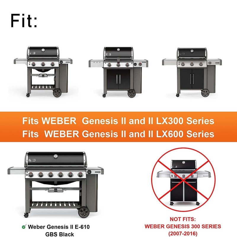 7599 Enameled Cast Iron Griddle for Weber Genesis II, Durable