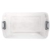 HOMZ 2-Pack Latching Lid, Large Clear Plastic Storage Bins with