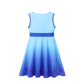 Girls' Summer Princess Dress Sleeveless Swing Sundress Elsa Costume Toddler A-Line Dress up Kids Casual Tank Dresses (US, Age, 2 Years, 3 Years, Style 12)