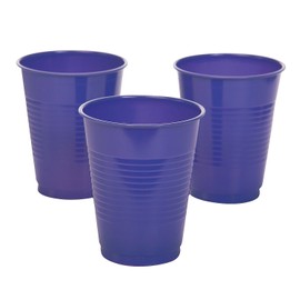 Fun Express - 16oz Purple Plastic Cup for Party - Party Supplies - Solid Tableware - Solid Cups - Party - 20 Pieces