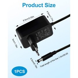 12V 2A Power Supply Compatible with 1.5A and 2A Devices DC Plug Power Supply 12V 2A Power Supply for LED Strips, CCTV Security Cameras, Speakers, Monitors, Fans, Radios