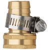 cozyou 2 Pack 1/2 Inch Brass Female Thread Hose Repair Mender Hose Connectors with Stainless Clamp
