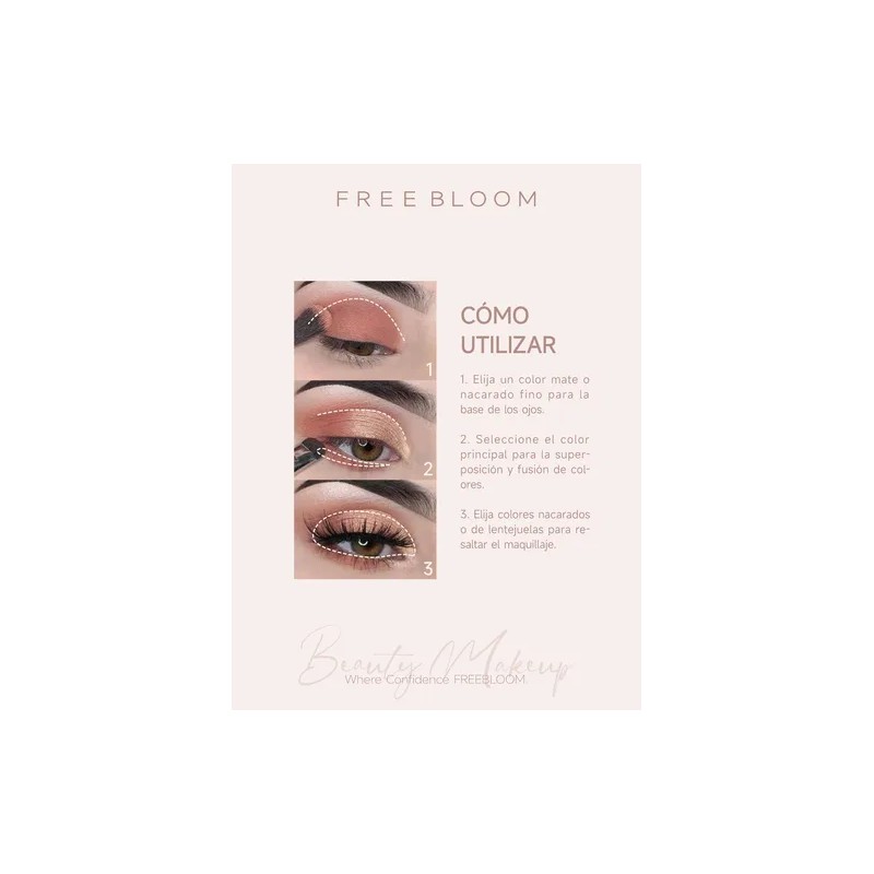 Paleta De Sombras De Ojos 9 En 1 De Freebloom
