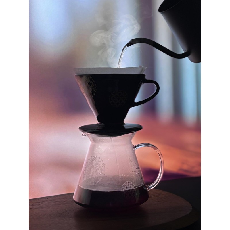 HARIO VDC-02-SPB Ceramic Dripper 02 Cloisonne Black, For 1 -