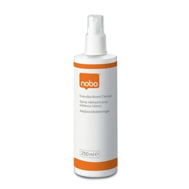Nobo Whiteboard Reinigungsspray, 250 ml, Tafelreiniger für magnethaftende und trocken abwischbare Whiteboards, für den täglichen Gebrauch (1901435)