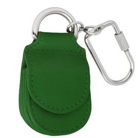 Leather Key Ring for Coins – Key Ring, Genuine Leather, Women and Men – Keychain for Car Keys – Mini Coin Purse, Green