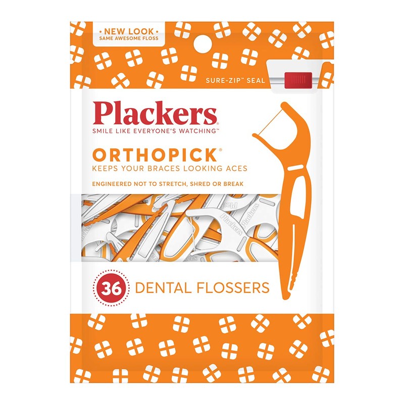 Plackers Plackers Orthopick Flosser for Braces - 36 Count (Pack