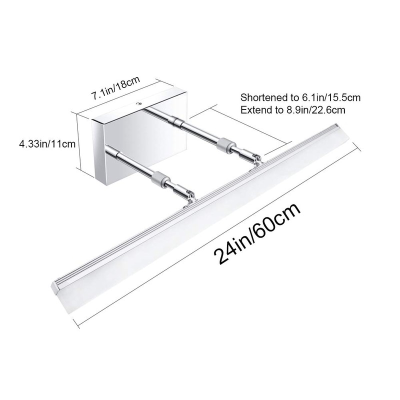 Aipsun 24 inch Modern LED Vanity Lights Adjustable Bathroom Vanity