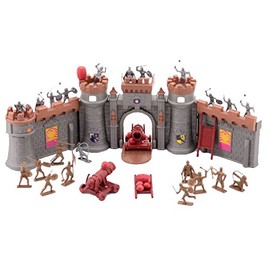 UMKYTOYS 37 Piece Castle With Knights Figures Imaginative Toy Playset