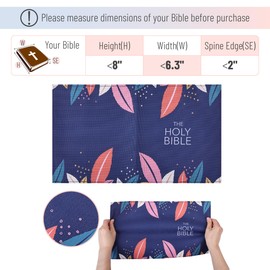 Mr. Pen- Bible Book Cover, 8" x 6.3", Bible Sleeve Cover, Book Covers for Bibles, Book Covers for Paperback Book Covers for Hardcover, Book Covers for Soft Cover Books