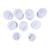 100 Set Pin Back Button Parts 2.3in Diameter Tinplate Plastic