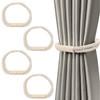 Scettar Pack of 4 Magnetic Curtain Tiebacks, Camel Coloured Tiebacks
