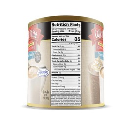 Caffe D'Vita Sugar Free French Vanilla Cappuccino - Instant Coffee Powder Mix, Gluten Free, No Cholesterol, No Hydrogenated Oils, 99% Caffeine Free - 1.5 Lb Can