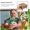 CAXUSD Wooden Planter Stand Rustic Flower Pot Holder for Home