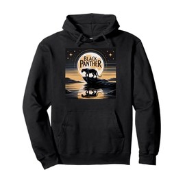 Black Panther Girls Boys Lake Reflection Black Panther Party Pullover Hoodie