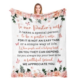kituzol Pastor's Wife Appreciation Gift, Pastor's Wife Gifts, Thank You Gifts for Pastor's Wife, Christmas Birthday Gifts for Pastor's Wife, Religious Gift Ideas for Pastor’s Wife Blanket 50"X60"