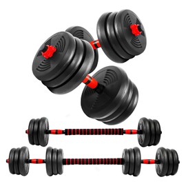 Adjustable Dumbbell Set, 5-44 lbs Free Weight Set with Connector for Barbell, Dumbbells, Push-Up Options, Fitness Exercises for Home Gym Suitable Men/Women (FAN-44POUNDS)