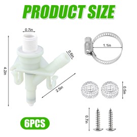 Gosknor Replacement Kit for RV Toilet Valves, RV Toilet Footwell Valve Compatible with Dometic 300 310 320 RV Toilet Parts for RV Toilets and Marine Toilets