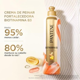 Pantene Crema para Peinar fortalecedora para cabello quebradizo y sin definición Biotinamina B3 Pro-V Miracles con Vitamina B3 y Biotina 300 ml