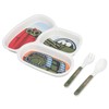 Children Tableware Set Cartoon Printed Unbreakable Divided Plate Toddler Eating