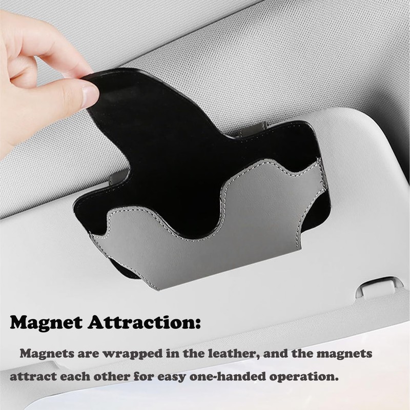 YULIAO Sun Visor Glasses Holder, Car Sunglasses Glasses Case, Glasses